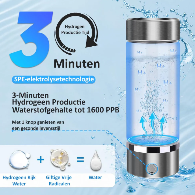 Gezonde Hydrogen Water Bottle voor meer energie